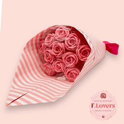 Букет из 11 розовых шоколадных роз