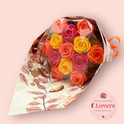 Букет из 13 шоколадных роз "Ароматная осень"