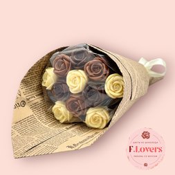 Букет из 11 шоколадных роз "Классика"