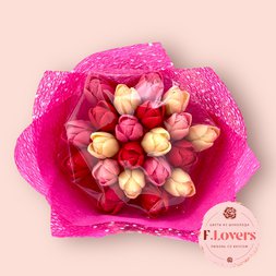 Букет из 21 шоколадного тюльпана "Любовь"