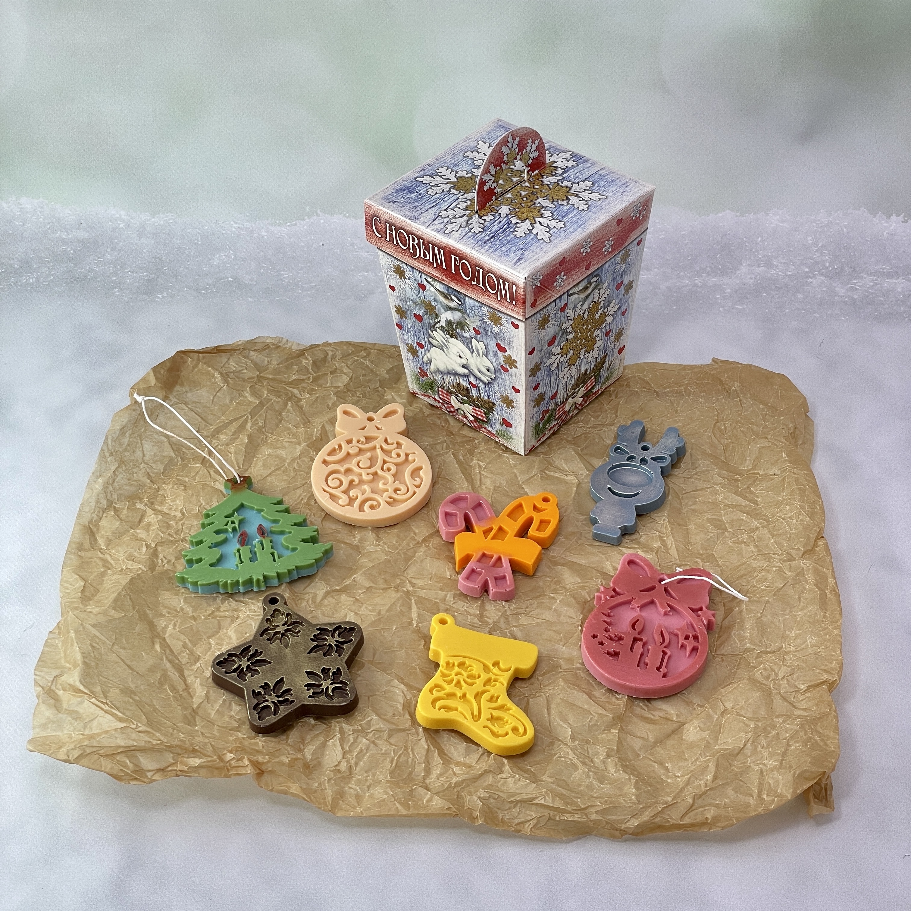 Ёлочные игрушки из шоколада (10 шт)